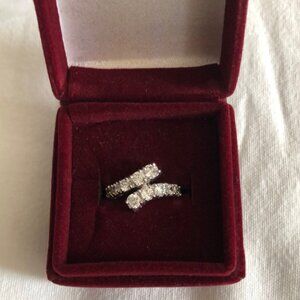 Cubic Zirconia clear stone ring